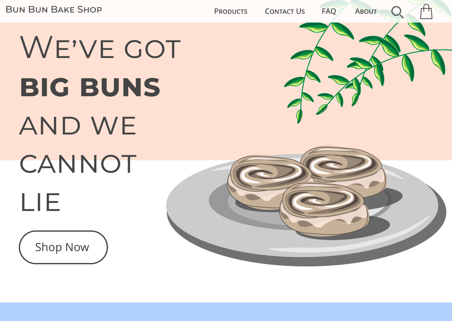 Bun bun bake shop home page